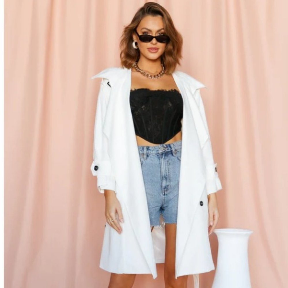 Hello Molly SNDYS MAY TRENCH COAT WHITE
